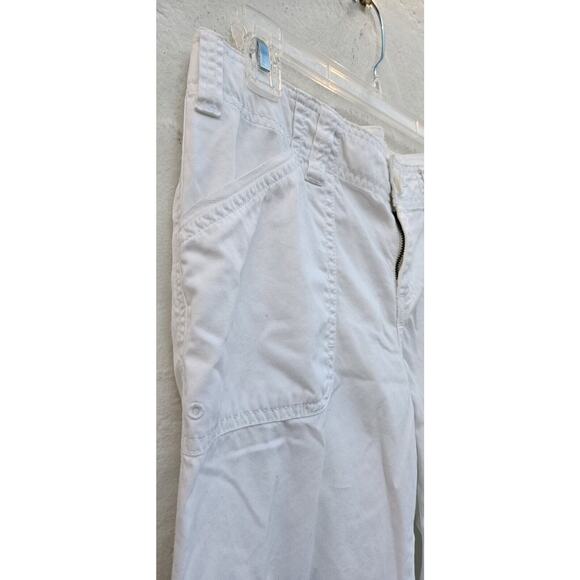 Caslon Womens Capri Pants 4 Small White Cargo Bermuda Cotton Pockets Cropped - Picture 7 of 14